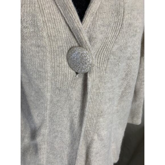 Tweeds Cardigan Womens Medium Beige Soft Wool Angora Rabbit 3/4 Sleeves Sweater - Picture 10 of 16